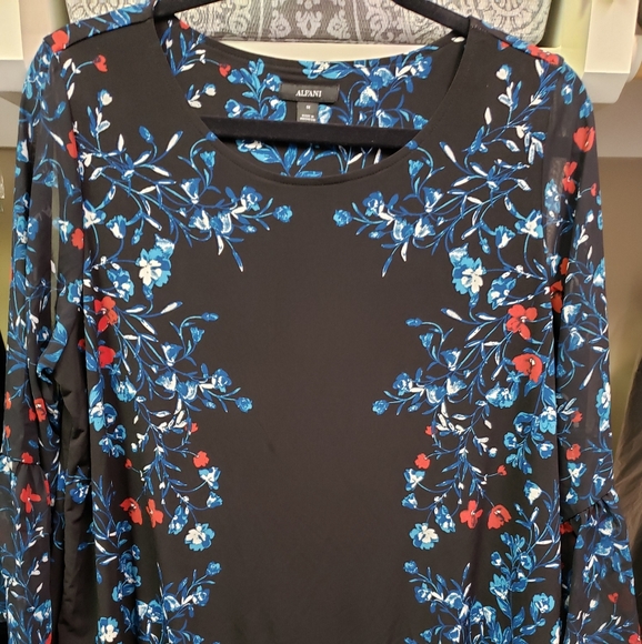Alfani Tops - Alfani Plus size floral print top
